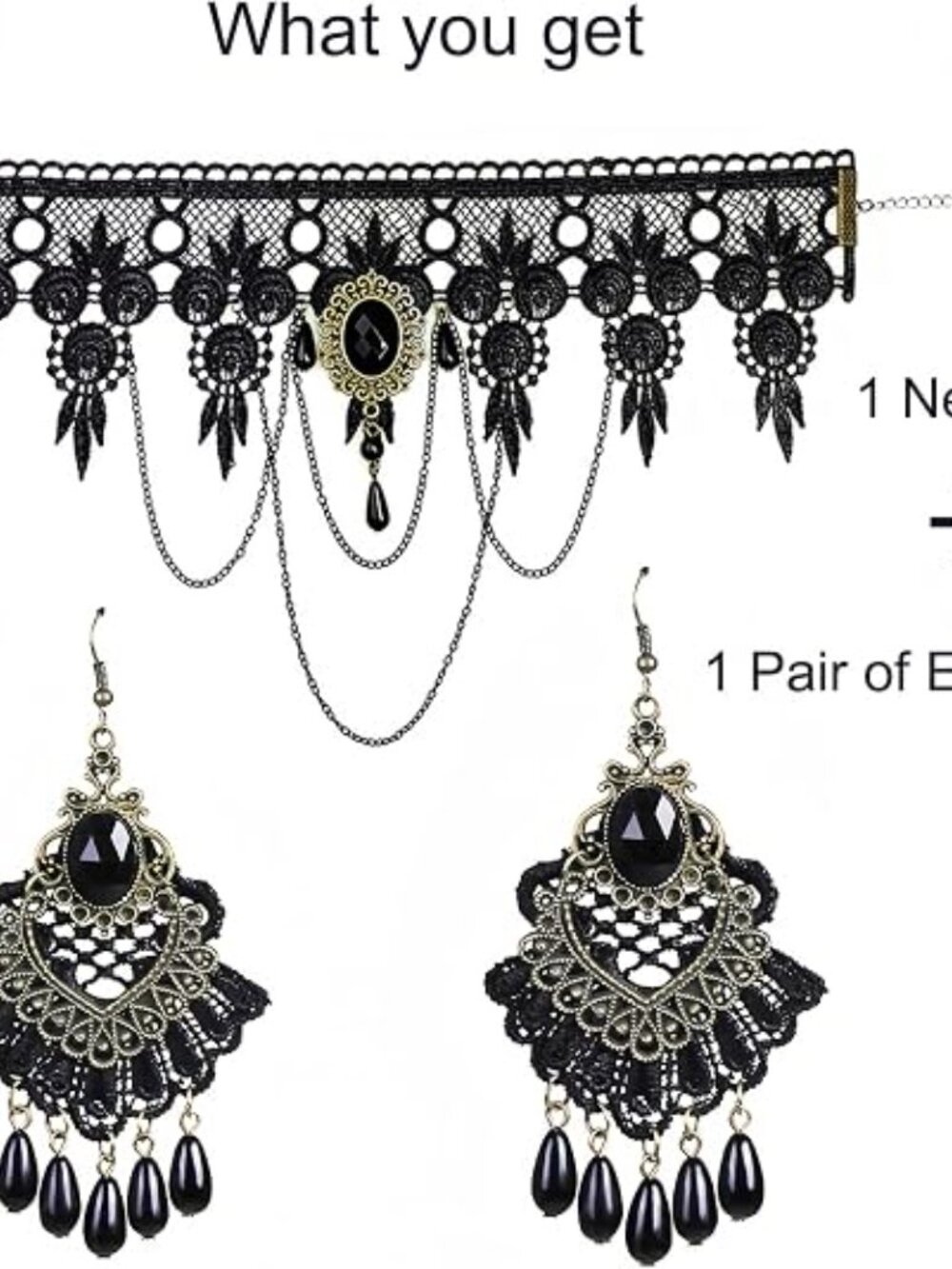 iWenSheng Halloween Costumes Jewelry for Women - Picture 2 of 5